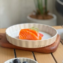 陶瓷烘培焦糖布丁盘蛋糕烤盘水果盘高温强化瓷亚马逊甜点盘点心盘