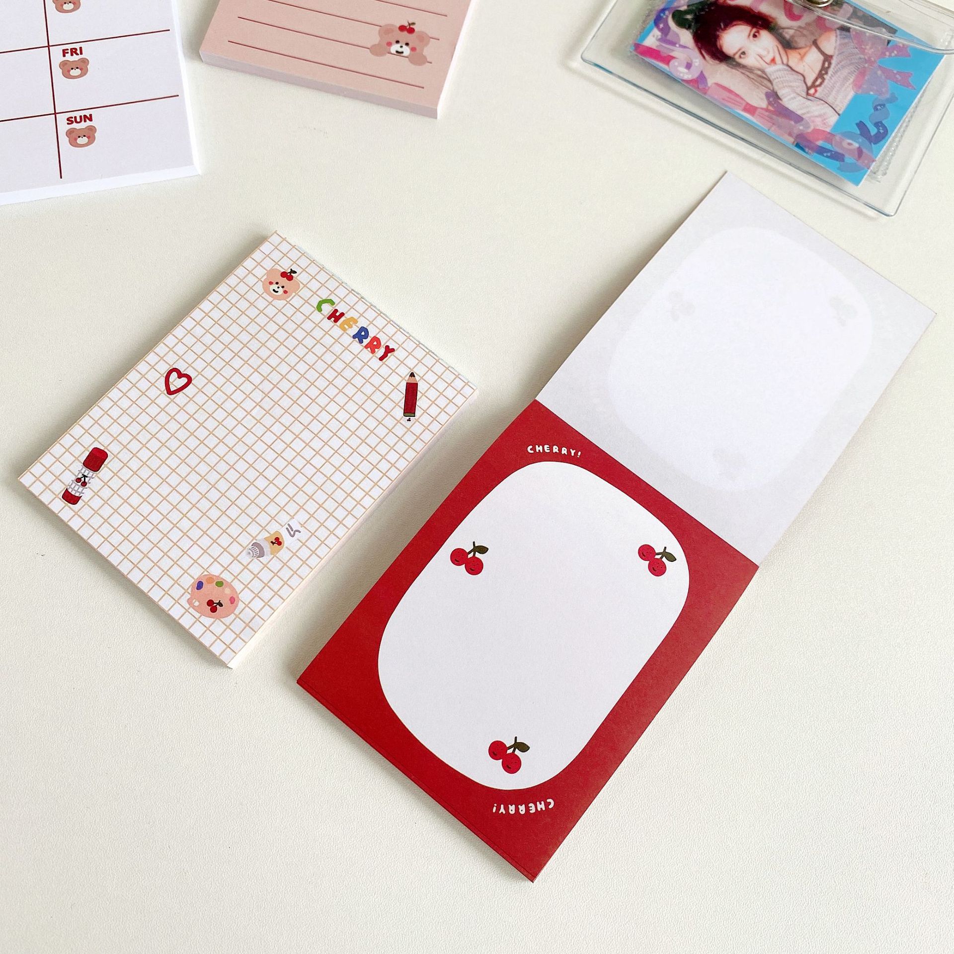 43g Weight Sticky Note Stationery Type 1 Piece Quantity Class, Learning, Graduation Occasion Cartoon Pattern Casual, Elegant, Cute Style 1 Piece Cartoon Class Learning Graduation Paper Casual Elegant Cute Sticky Note 无