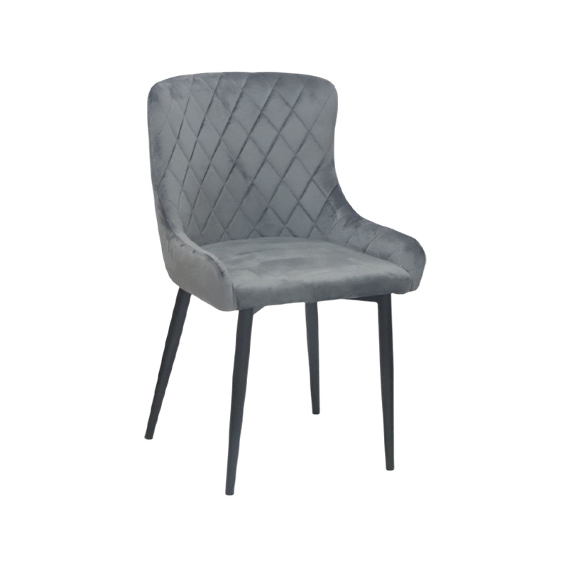 Silla de comedor de lujo ligero nórdico de alta calidad silla de respaldo de cuadrícula diagonal casera silla de comedor confortable
