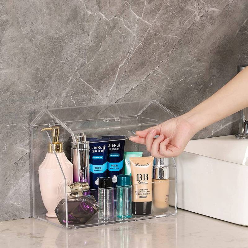 Cosmetic storage box drawer-type light luxury acrylic skin care product storage cabinet with lid large capacity desktop storage rack