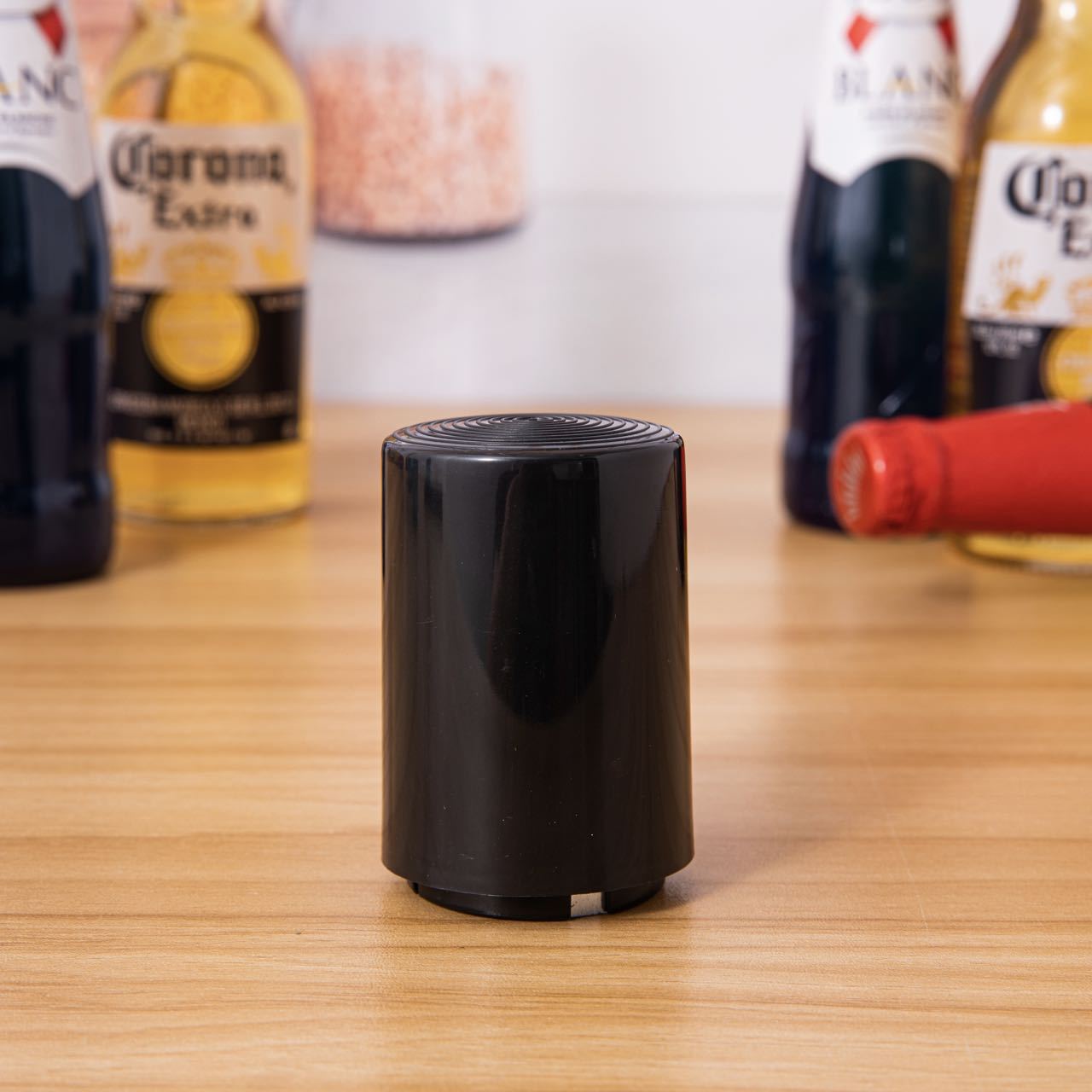 Black bottle opener