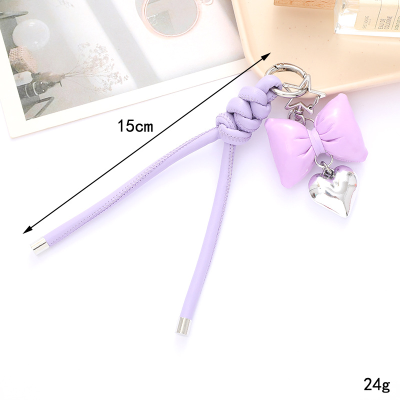 Nuevo tipo de cuerdas de cuero PU llavero colgante in bolsos de moda colgante cadena accesorios DIY tejido a mano