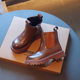 Children's Martin Boots 2022 Autumn New Boys and Girls British Style Smoke Boots Large Children's Side Zipper Casual Single Boots