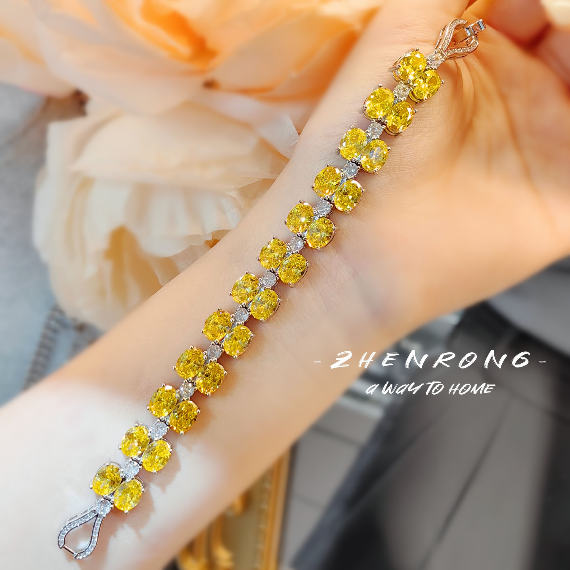 crystal bracelet with zircon