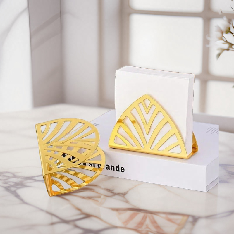 欧式轻奢金属纸巾架时尚立式纸巾收纳架酒店咖啡厅餐桌餐巾纸巾座