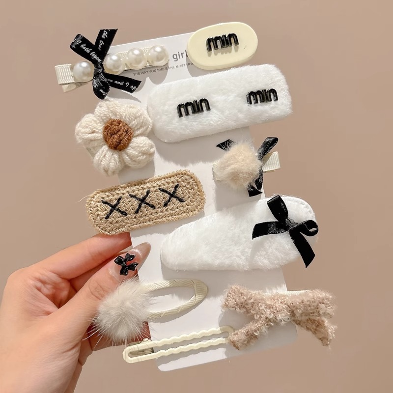 Horquilla para niños de otoño e invierno, sensación de alta calidad, no daña el cabello, pequeña fragancia, horquilla de felpa para niña, tocado, lindo clip lateral