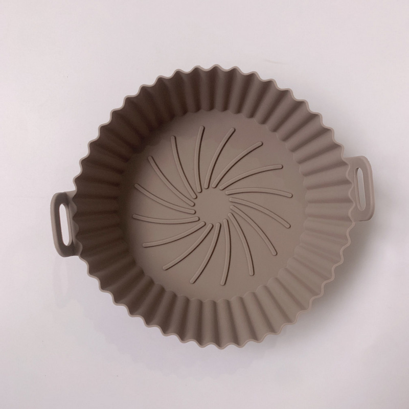 Cross-border Amazon FREIDOR de AIRE de silicona sartén estera redonda FRYER cesta FRYER de AIRE forro portátil