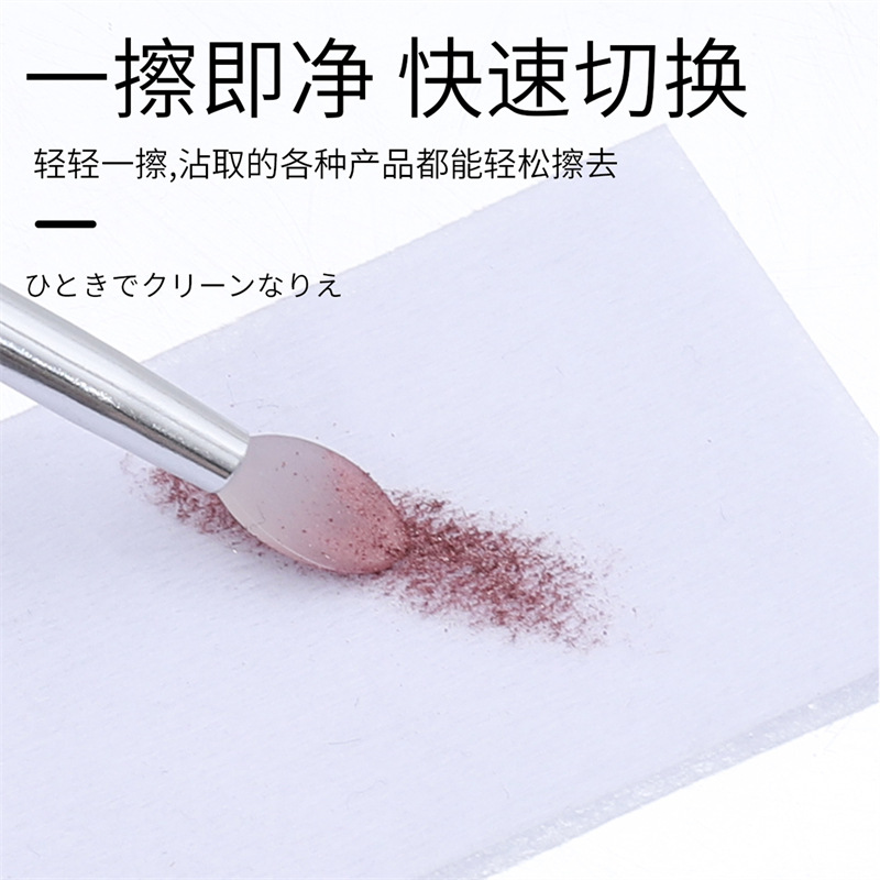 Uñas de silicona transparente palo de espejo mágico polvo Aurora recubrimiento en polvo palo frotar polvo lentejuelas sombra de ojos cepillo de labios de silicona portátil al por mayor