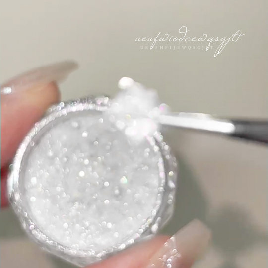 Cross-border nail art diamond mica powder ultra-thin glitter sequins pure white transparent brocade powder Japanese opal powder wholesale
