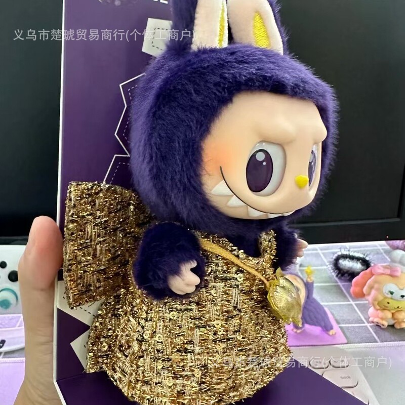 跨境现货批发POPMARTLABUBU春天野搪胶毛绒公仔挂件潮玩盲盒|undefined