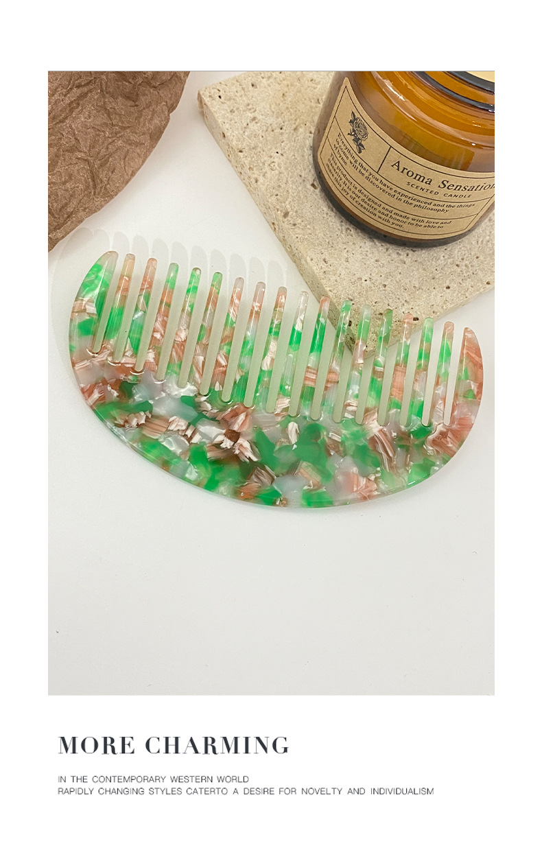 Retro Colorful Acetic Acid Sheets Hair Combs 1 Piece display picture 1