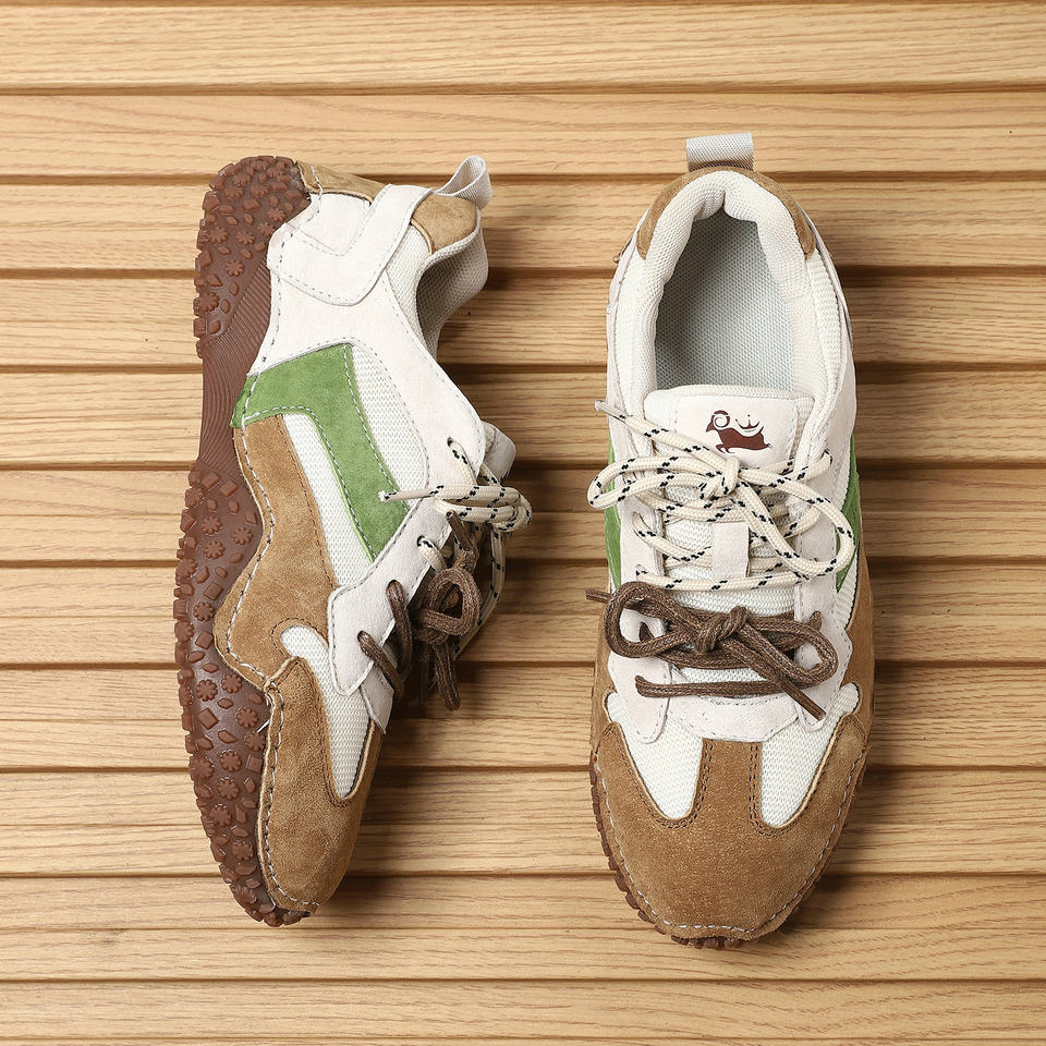 Giày thể thao unisex cỡ lớn da thật mũi tròn, giày sneaker dã ngoại thường ngày — 6885 màu cát, 6885 màu nâu, 6885 màu đỏ rượu, 6886 màu cát chi tiết 21
