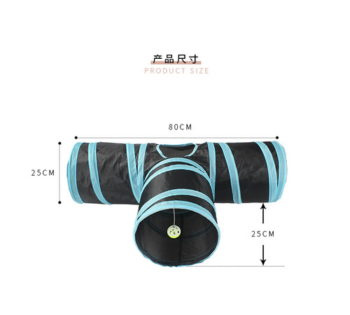 Foldable Cat Tunnel with Noise Paper Pet Supplies Rolling Dragon Educational Cat Toy Drill Bucket Amazon Channel Manufacturer