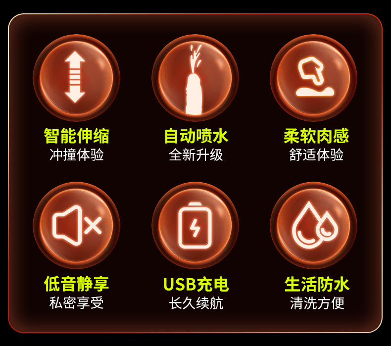 Jiuai Liquid Silicone Dildo with Spray Function, Flesh-Colored Adult Masturbation Device — detail image 3