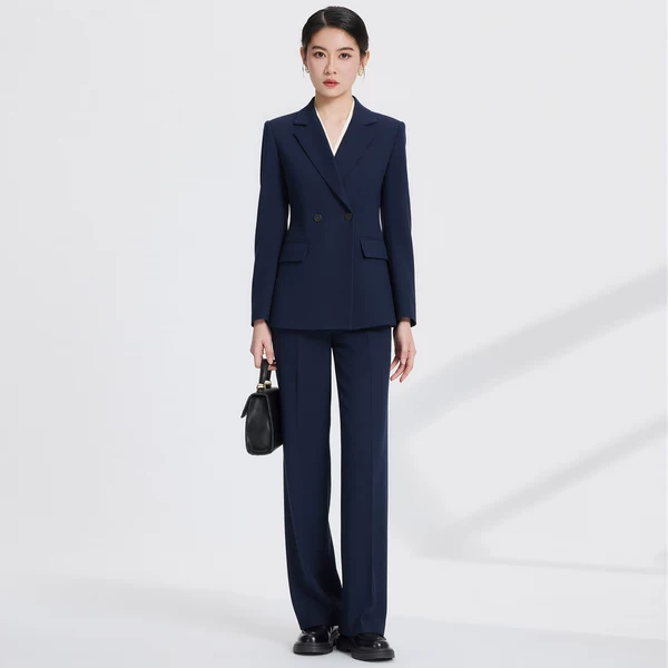 Black Slim-Fit Formal Suit Jacket Long-Sleeve Women's Professional Interview Workwear for College Students