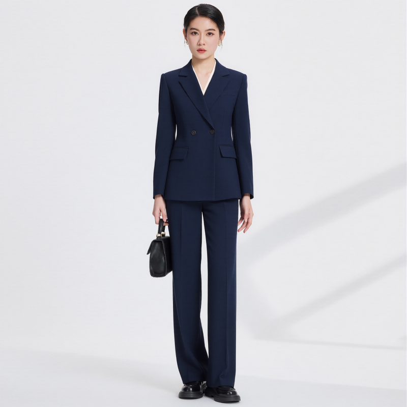 Black Slim-Fit Formal Suit Jacket Long-Sleeve Women's Professional Interview Workwear for College Students