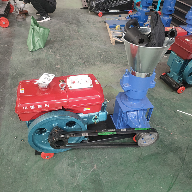 granulador doméstico pequeño granulador doméstico para paja de maíz, ganado, ovejas y cerdos con motor diesel