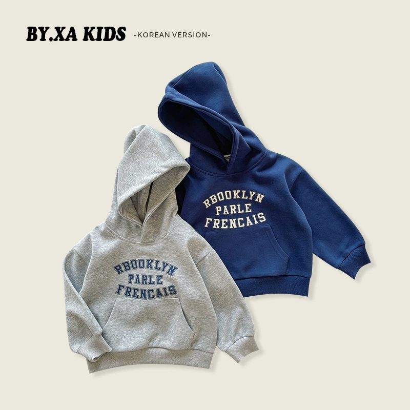 Детская толстовка с капюшоном BY.XA KIDS, корейский стиль, длинный рукав (рост 90–150 см)