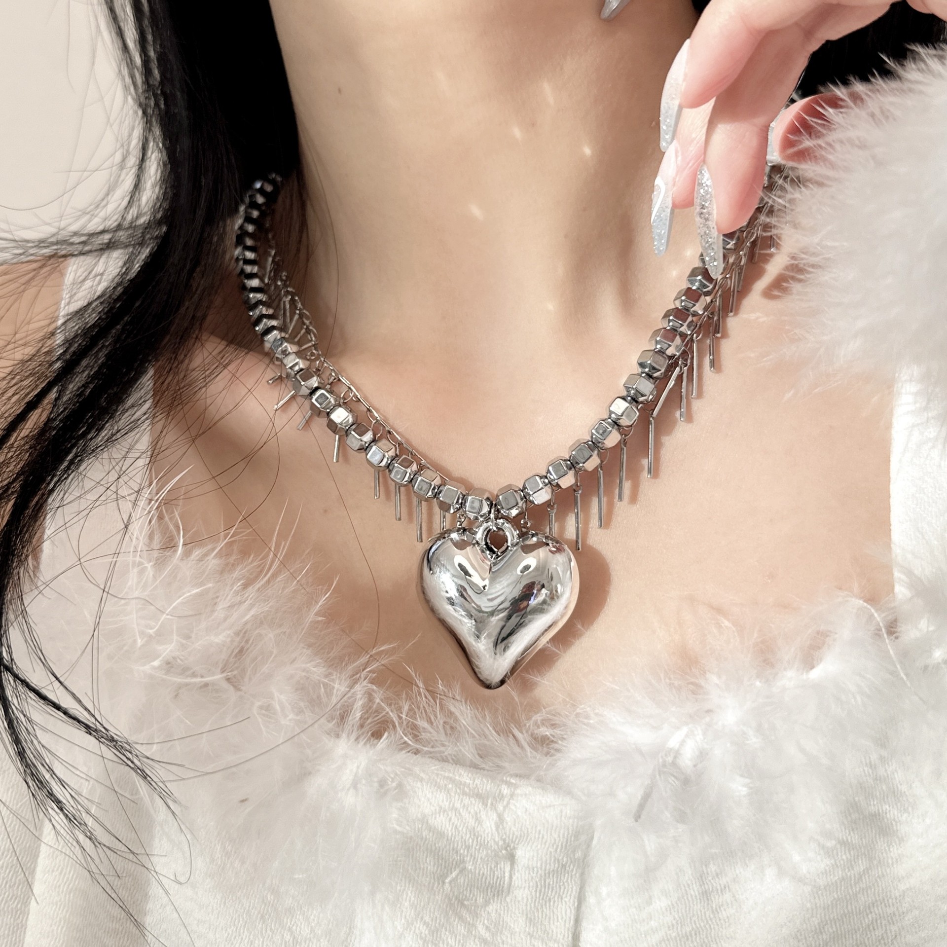 1 Piece Fashion Heart Shape Alloy Plating Womenu0027S Pendant Necklace