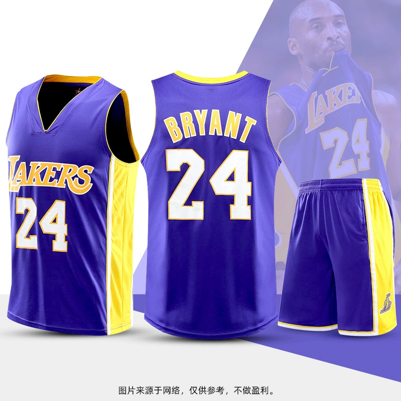 Детский комплект спортивной одежды для баскетбола Kobe No. 24 James 23 майка-корсет Джерси Уокер Дюрант Детский набор одежды баскетбол Men and Women Seal