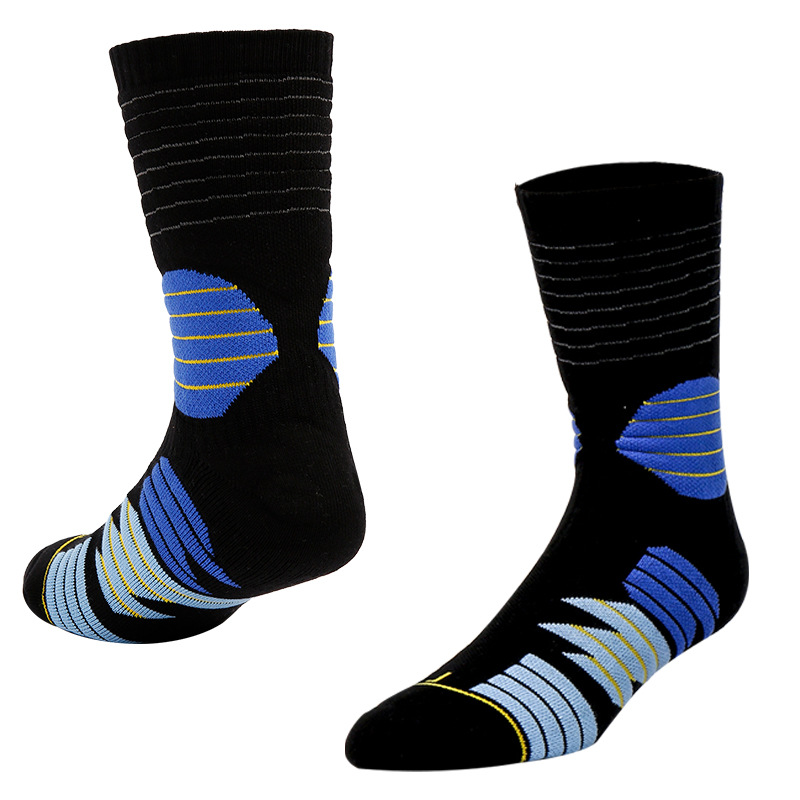 Calcetines deportivos gruesos hasta la pantorrilla para otoño e invierno, calcetines casuales de entrenamiento profesional que absorben los golpes y el sudor, transpirables, antideslizantes, calcetines de baloncesto de élite.