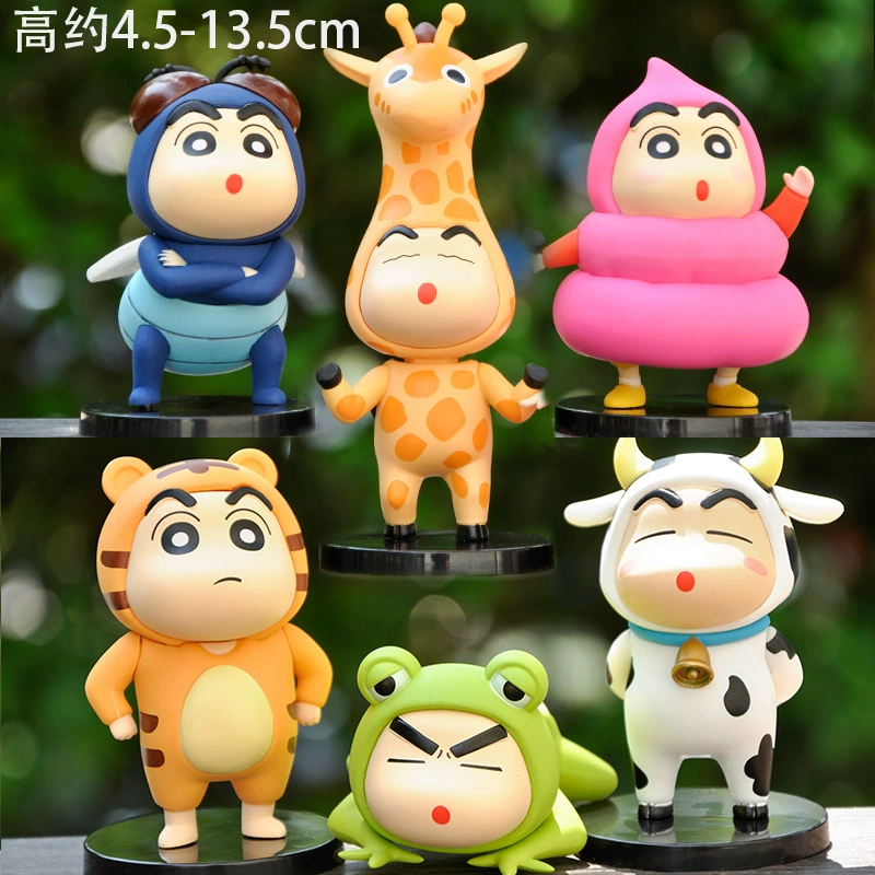 Crayons with animals, cute minifigure, doll, decorations, tiger