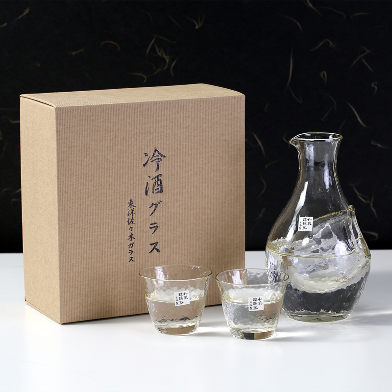Japan Imported Oriental Sasaki Lead-free Crystal Glass Handmade Ice Wine Cold Wine Pot Sake Cup Sake Pot Set