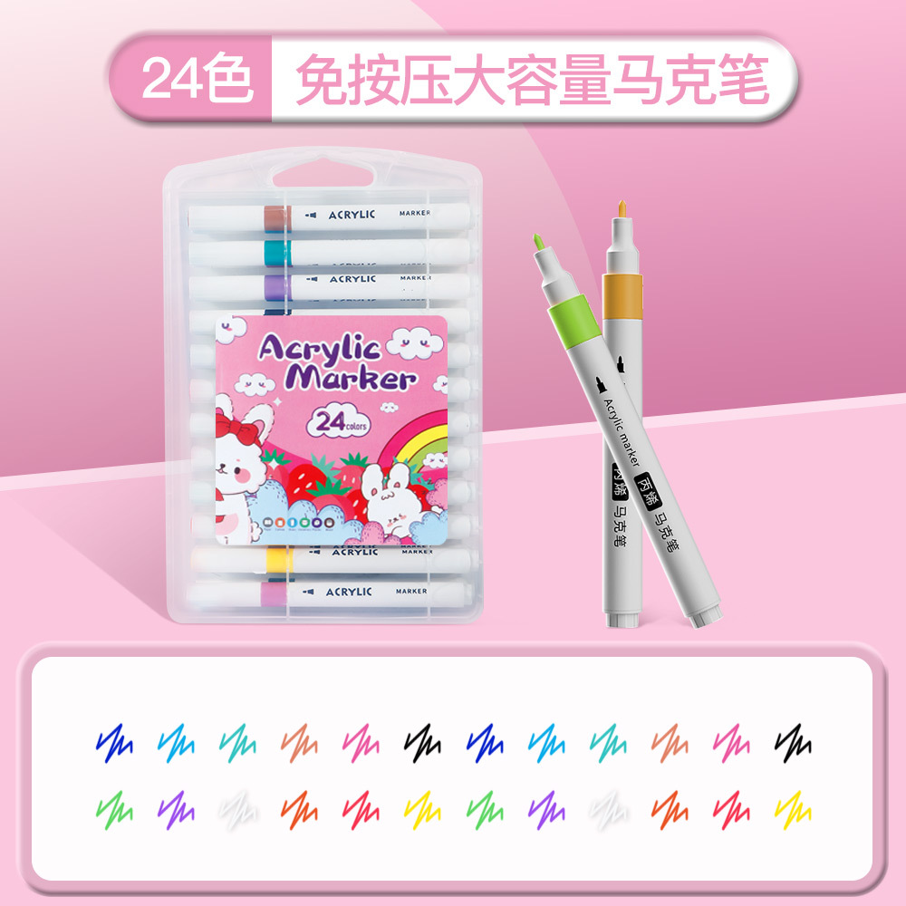 marcador de acrílico especial para estudiantes lavable no sucio mano diy cuaderno de dibujo de acuarela marcador de color plegable