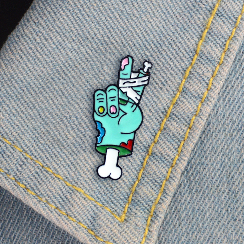 Alloy Material Palm Pattern Unisex Gender Simple Style Pin Palm Alloy Asymmetrical Unisex Brooches