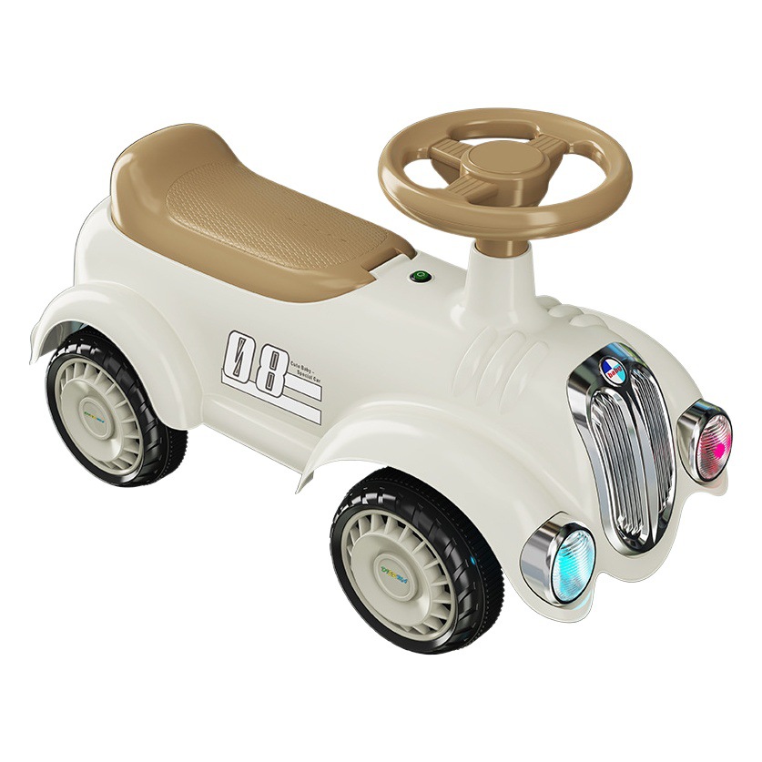 Retro música de los niños scooter equilibrio coche Walker bebé cochecito de juguete columpio Coche