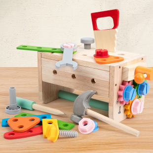 Children's simulation repair Toolbox Toy baby early education puzzle car screw nut combination assembling building blocks