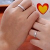 Matte ring, accessory for beloved suitable for men and women, wholesale, simple and elegant design, 925 sample silver