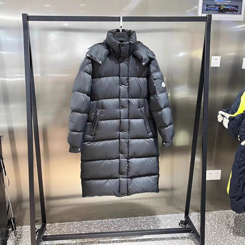 2025冬季长款雾面黑色羽绒服男女同款加厚保暖过膝新款玛雅外套|undefined