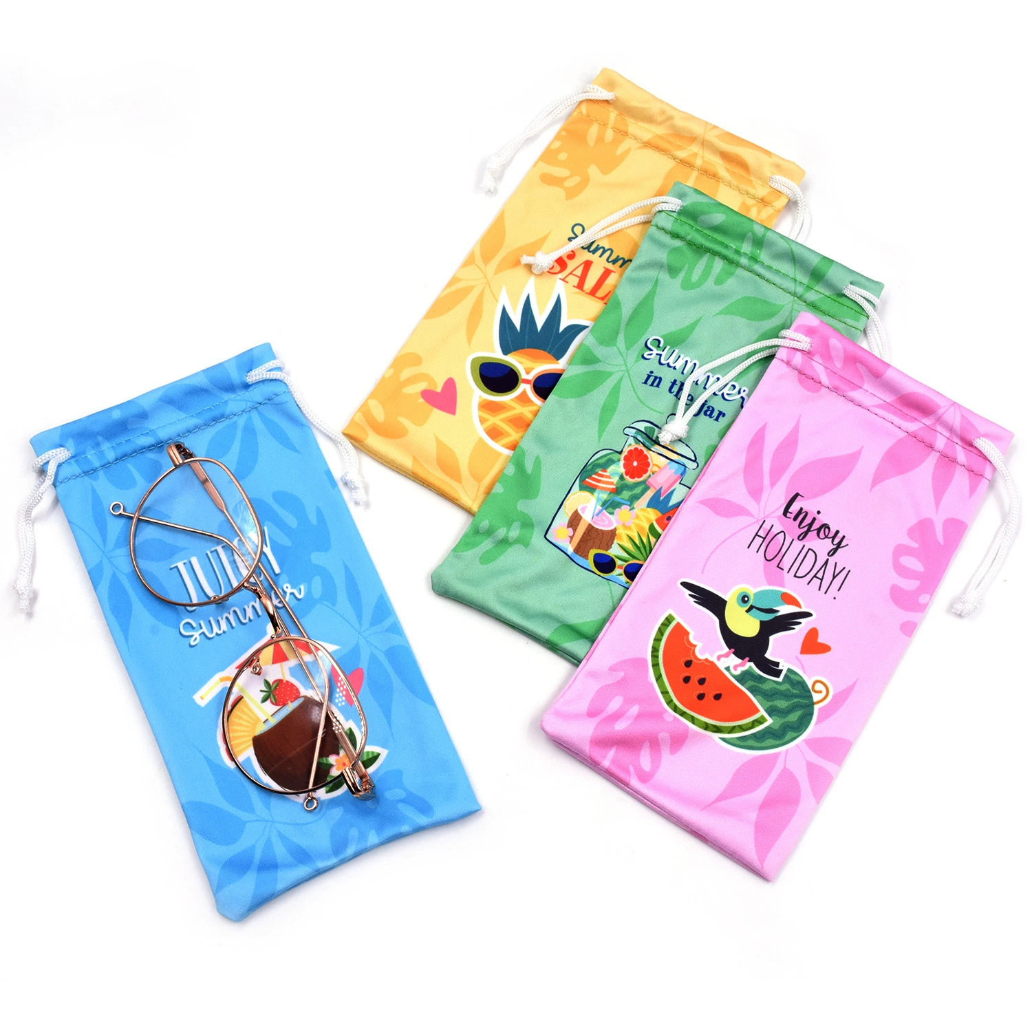 Новый красочный печатный мешочек на шнурке из полиэстера и нейлона, сумка для хранения, упаковка для мобильного телефона и power bank с возможностью нанесения логотипа