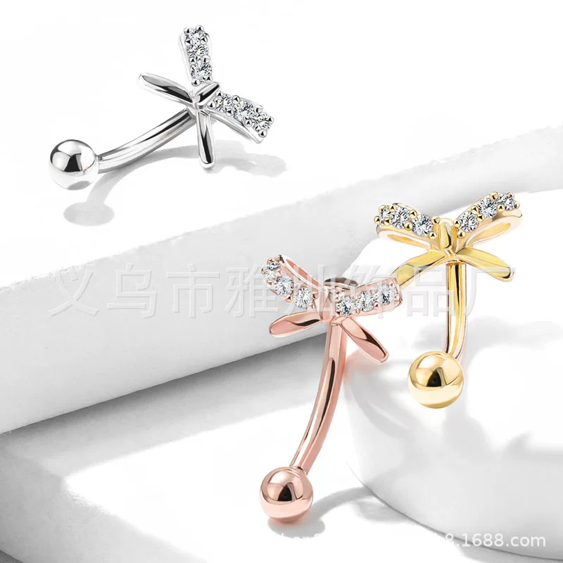 Piercing with bow stainless steel, 3mm
