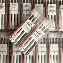 马卡龙牙刷组合装竹炭细软毛成人家用大头旅行装日系带盖牙刷软毛