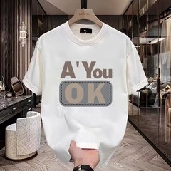Cross-border Korean-style short-sleeved T-shirt for men, 2025 summer new round neck slim fit base shirt, fashionable casual versatile T-shirt for men