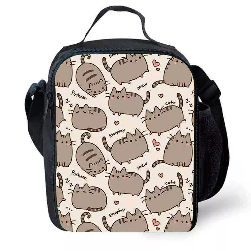 Рюкзак учебный Pusheen Fat Jimao с принтом периферийного типа, через стекло, зарубежная торговля, школьный рюкзак