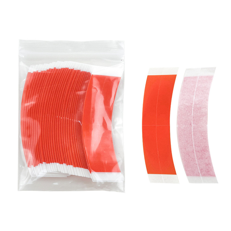 Película de cabello sin costuras, bloque adhesivo de recabello curvo de alta viscosidad, anti-sudor, anti-aceite, gel de pelucas de doble cara biológico invisible