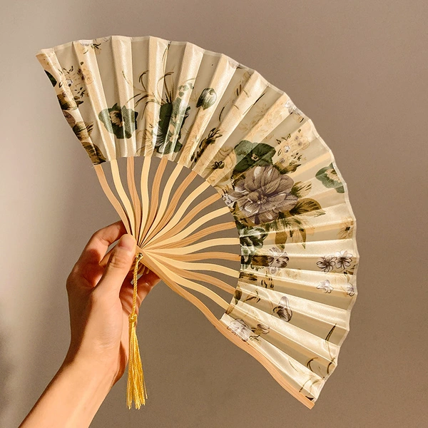 Ink painting golden fan (ready in stock)