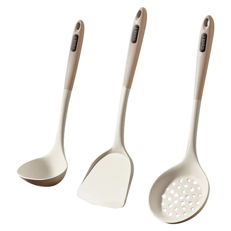 Nuevos utensilios de cocina de silicona polvo blanco color de cocina