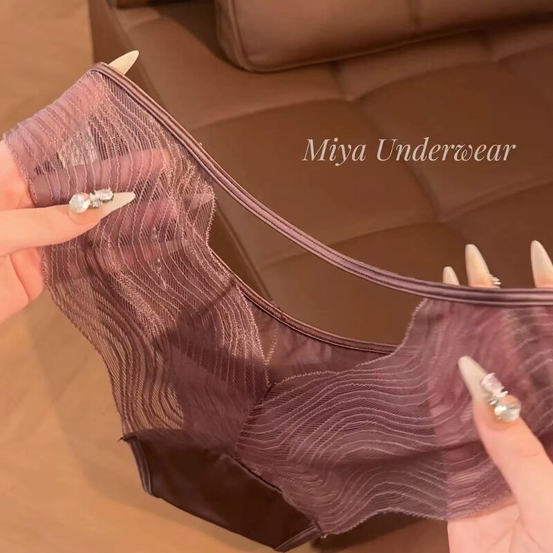 French Fashion Accessible Luxury High-End Women's Satin Lace Underwear Cut Out Comfortable Breathable Briefs for Women New Style 2026 French Fashion Accessible Luxury High-End Women's Satin Lace Underwear Cut Out Comfortable Breathable Briefs for Women New Style 2026