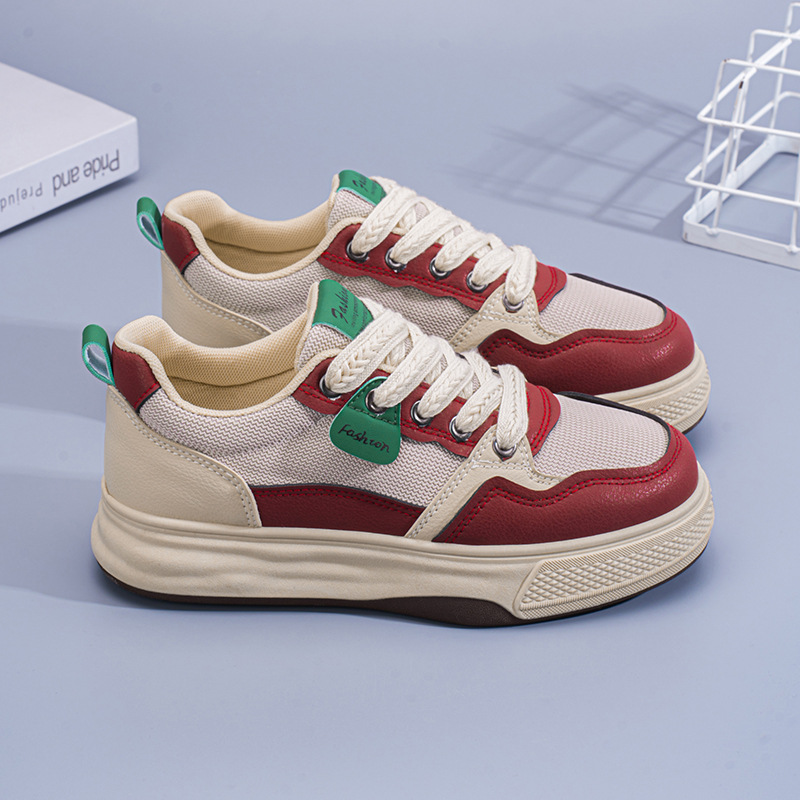 2025 zapatos de verano para mujer nuevos zapatos de lona transpirables para mujer, versión coreana de todo fósforo, plataforma deportiva y casual, zapatillas bajas, zapatos de moda image 4