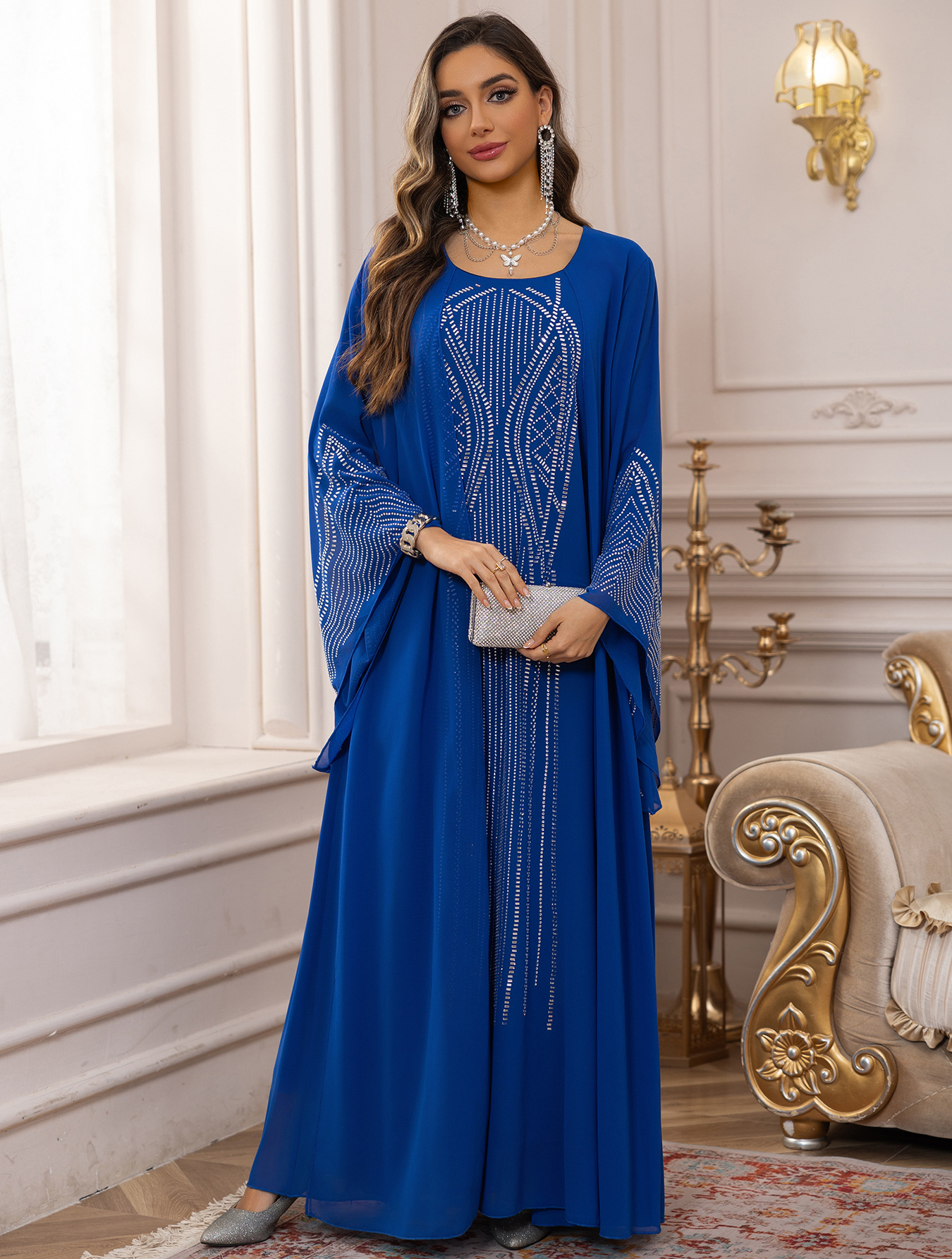 Middle Eastern Long Robe,Women’s Plus Size Evening Dress