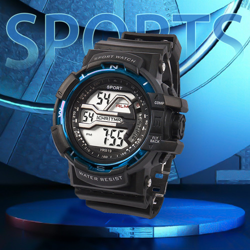 Children's Multifunctional Night Light Trendy Watch for Boys, Middle and High School Students, Outdoor Shockproof and Waterproof Sports Electronic Watch