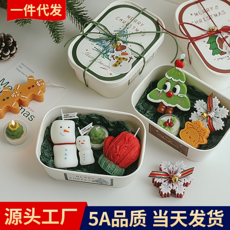Regalos prácticos de Navidad pequeños regalos transfronterizos hechos a mano perfumes modelado vela de Navidad set de vela de incienso