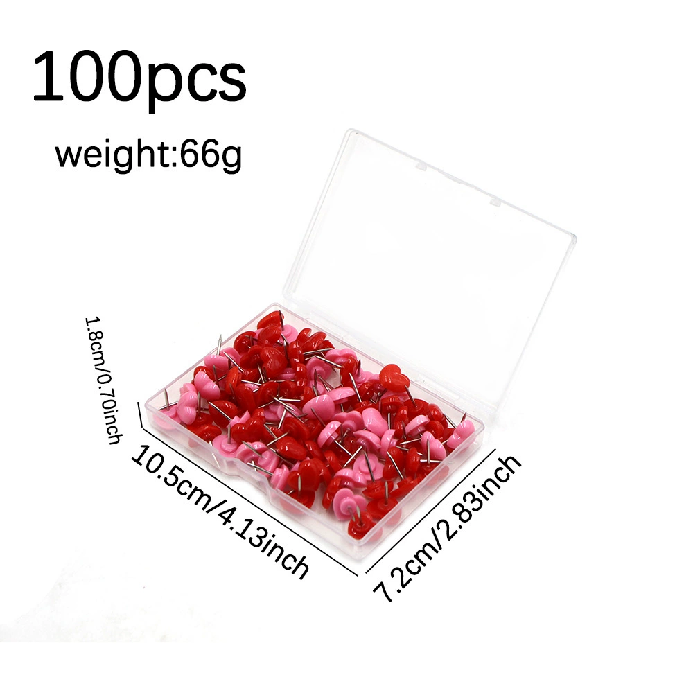 Новые оптовые 100 штук в коробке от производителя, красные и розовые смешанные цвета, закладные в форме сердца для фотостены, украшения и фиксации своими руками.