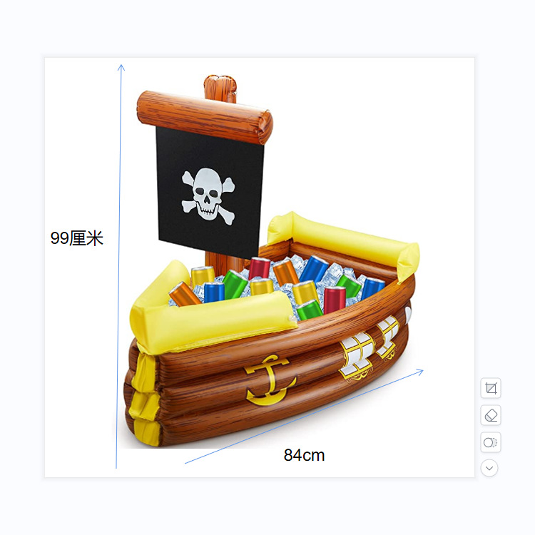 handheld beach ice bucket PVC for traveling