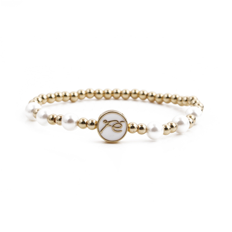 Estilo europeo y americano diseño metal con cuentas elástico amor pulsera personalidad goteo costura hip hop pulsera joyería al por mayor image 17