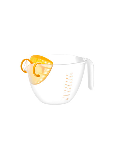 Graduated Measuring Cup Plastic Whisk Cup Large Capacity Measuring Cup Whisking and Filtering Bowl Rice and Vegetable Washer